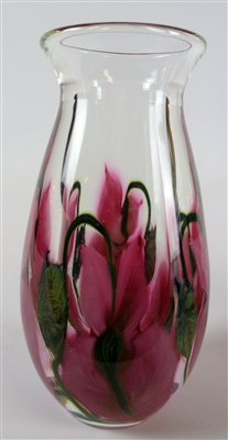 Daniel Lotton Clear Vase Pink Flowers