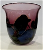 Robert Lagestee Small Vase
Beautiful Purple with Cobalt Leaves
Vines in adventurine

Size 4 by 4
Signed Robert Lagestee 2017 Lotton

Perfect for the New or Young Collector
Great Cabinet Piece
Gift Giving Price Range.