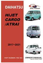 Daihatsu â€“ Hijet Cargo / Atrai/ Deckvan / Hijet Owners User Manual in English 2017~2021
