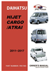 Daihatsu â€“ Hijet Cargo / Atrai/ Deckvan / Hijet Owners User Manual in English 2011~2017