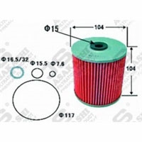 Hino  15607-1490, Bayliner, Oil Filter Element, DIESEL