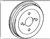 Rear Brake Drum (set of 1), Daihatsu S500, S300 & S200 Series