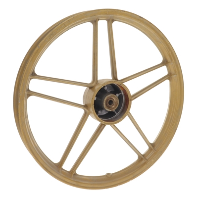 NOS 16" front FONDER MONTE five star mag wheel - GOLD - nude