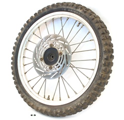 USED 17" D.I.D. japan spoke front wheel with disc
