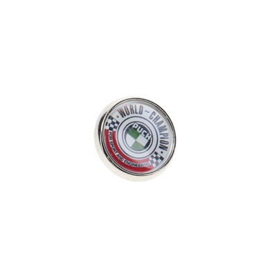 puch 20mm round PIN - WORLD CHAMPION logo