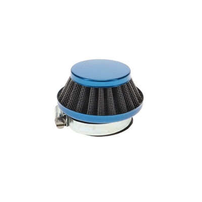 43mm cone metal mesh air filter for Mikuni  carburetors - electric BLUE