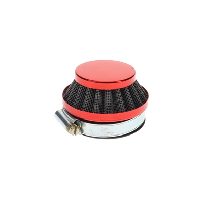 43mm cone metal mesh air filter for Mikuni  carburetors -  RED