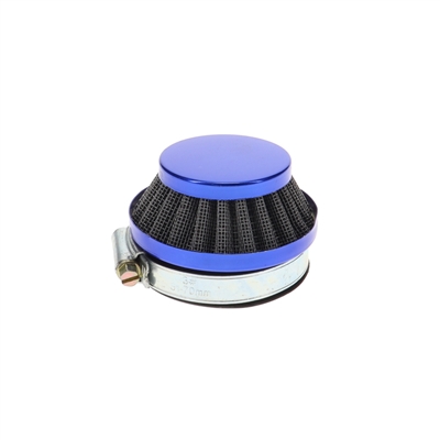 60mm cone metal mesh air filter for SHA carburetors -  BLUE