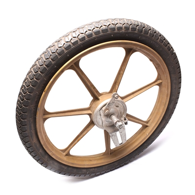 used CUSTOM 16" grimeca fancy front mag wheel - gold