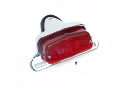 vintage style lucas tail light with license plate bracket