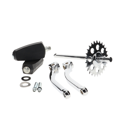 puch MAXI chrome pedal crank assembly - standard length