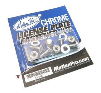 motion pro chrome license plate hardware kit