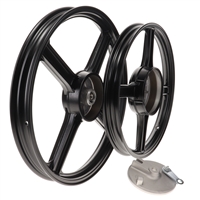 NEW vespa 4 star mag wheel SET - BLACK