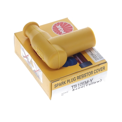 NGK yellow spark plug boot - rubber version - TB10EM-Y