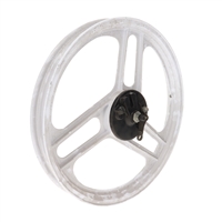 NOS grimeca 17" 6 razze parallele COMPLETE front wheel - white