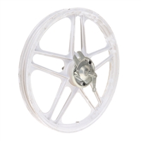 NOS grimeca 16" white 5 star 10 razze stella wheel - FRONT