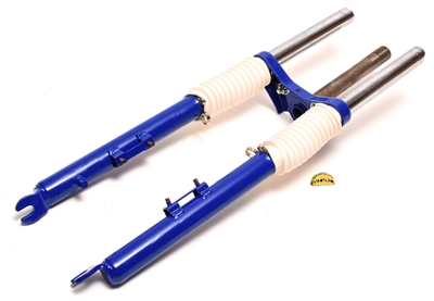 tomos OEM a35 fork assembly - v2 - ULTRA BLUE