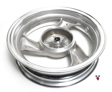 tomos OEM arrow 12" rear mag wheel - silver / chrome