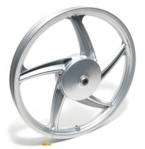 OEM vespa 5 star 17" BANANA mag wheel - REAR - silver