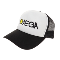 OMEGA racing trucker hat - black n white