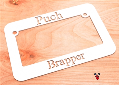 Tre Von Thunder Designs license plate frame - Puch Brapper