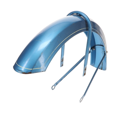 USED original tomos bullet front fender - BLUE with pinstripe