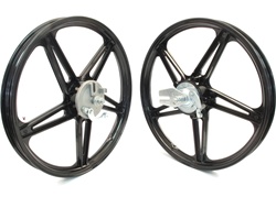 17" black bernardi five star mag wheel set