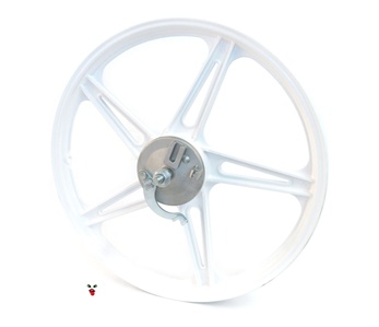 17" white bernardi five star FRONT mag wheel