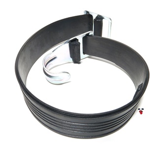 rubber luggage rack cargo strap - black
