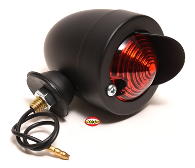 mini bullet marker light w/ removable VISOR - BLACK