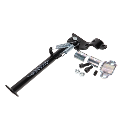 buzzetti black side stand - left side - round swing arm - 10"