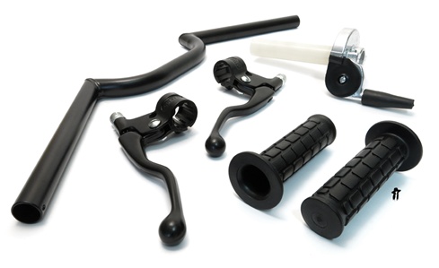 café handlebar set - BLACK