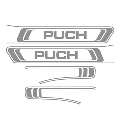 DELUXE puch maxi decal set - SILVER