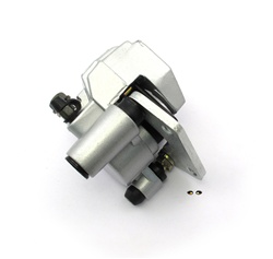 silver disc brake caliper