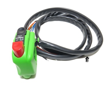 domino starter button + on/off switch - GREEN