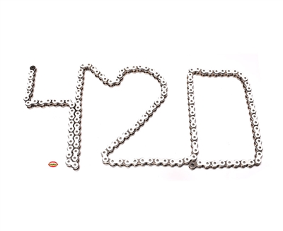 doppler 420 WHITE motorcycle chain - 134 links