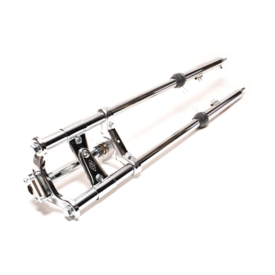 peugeot 103 big long EBR chopper forks - chrome