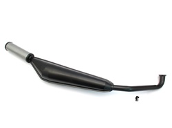 minarelli EV racing TURBO pipe - black - silver baffle - 25mm