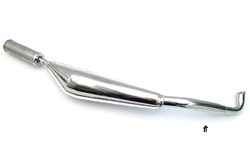 morini EV racing TURBO pipe - chrome - 35mm