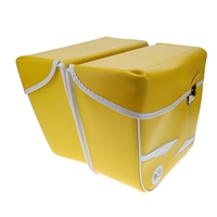 classy vintage french saddle bags - yellow