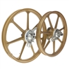 NOS 16" garelli grimeca 7 razze mag wheel SET - gold