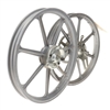 NOS 16" garelli grimeca 7 razze mag wheel SET - SILVER