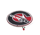 MOPED THREADS garelli logo patch - black n white n red