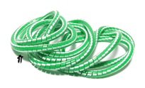 GREEN & WHITE plastic cable or wire cover