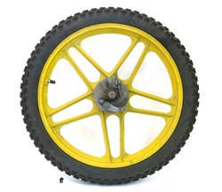 USED hobbit GRIMECA front 17" 5 star mag wheel - yellow