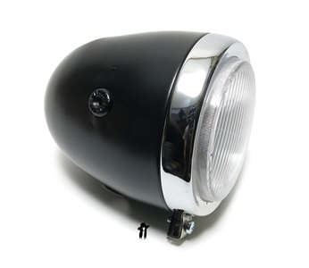 GUIA vintage bullet style headlight - BLACK