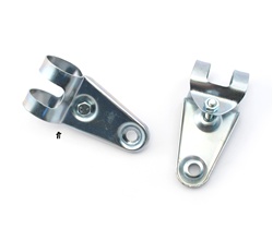 moped front fork headlight brackets - short