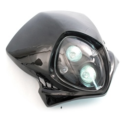 black dual cyclops headlight fairing