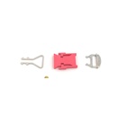 helmet quick release - hot pink