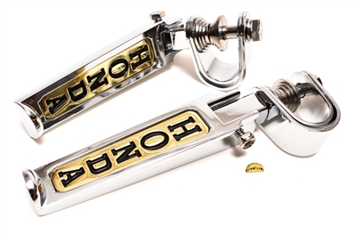 gold n' chrome HONDA buddy pegs